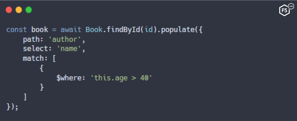 Example of a normal MongoDB query