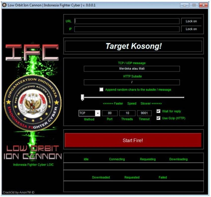 Figure 8: Indonesia Fighter Cyber’s variant of LOIC