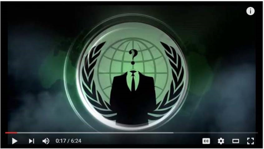 Figure 1: Screenshot from the Anonymous DDOS Tools 2016 video on YouTube