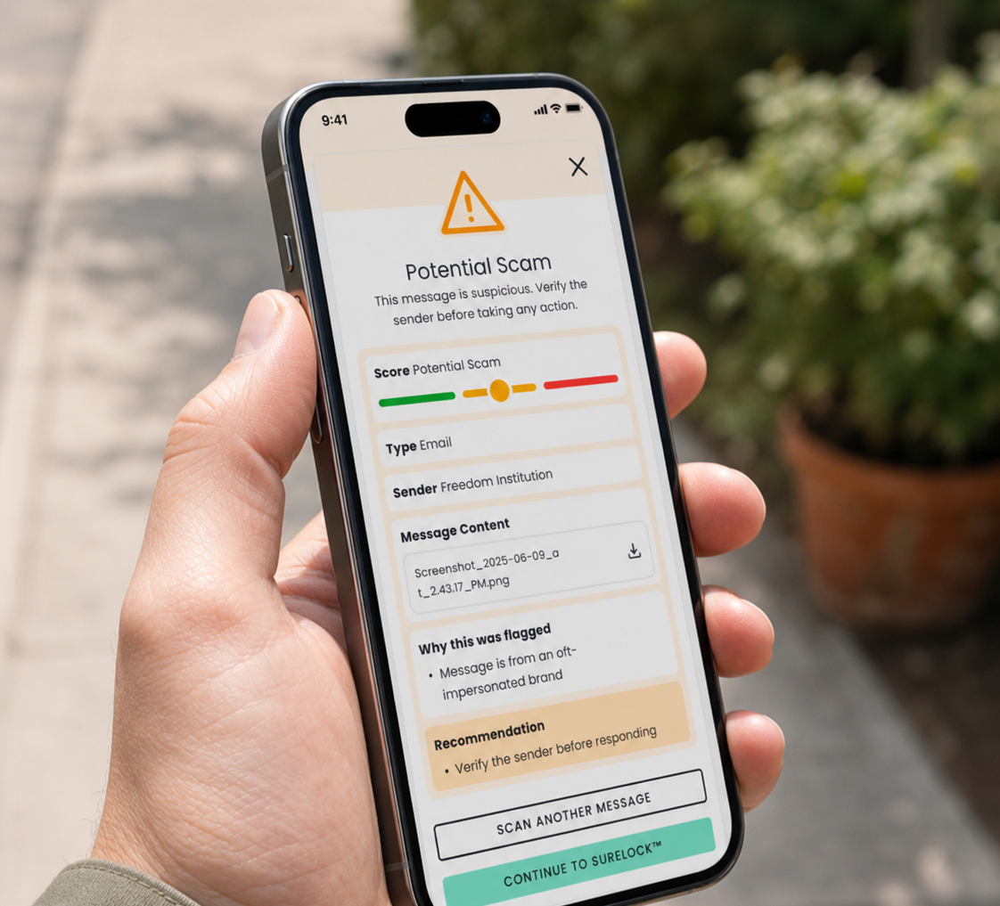 Check text messages and emails to see if they are scams.