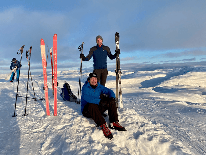 HYEX-team skiing at New Year's Day 