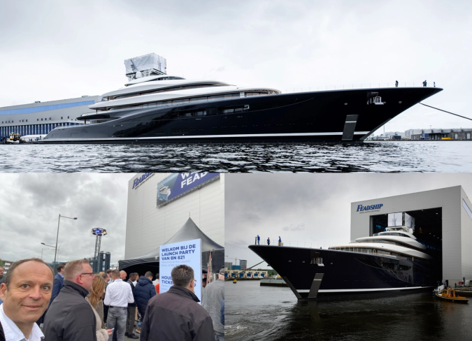 HYEX Safety present at the launch party for the Feadship 821. Vessel photos: Feadship.
