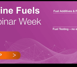 Poster of program for the Marine Fuels Webinar Week