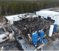 Metallco explosion 2017 (Photo: B. Lunde, NRK).