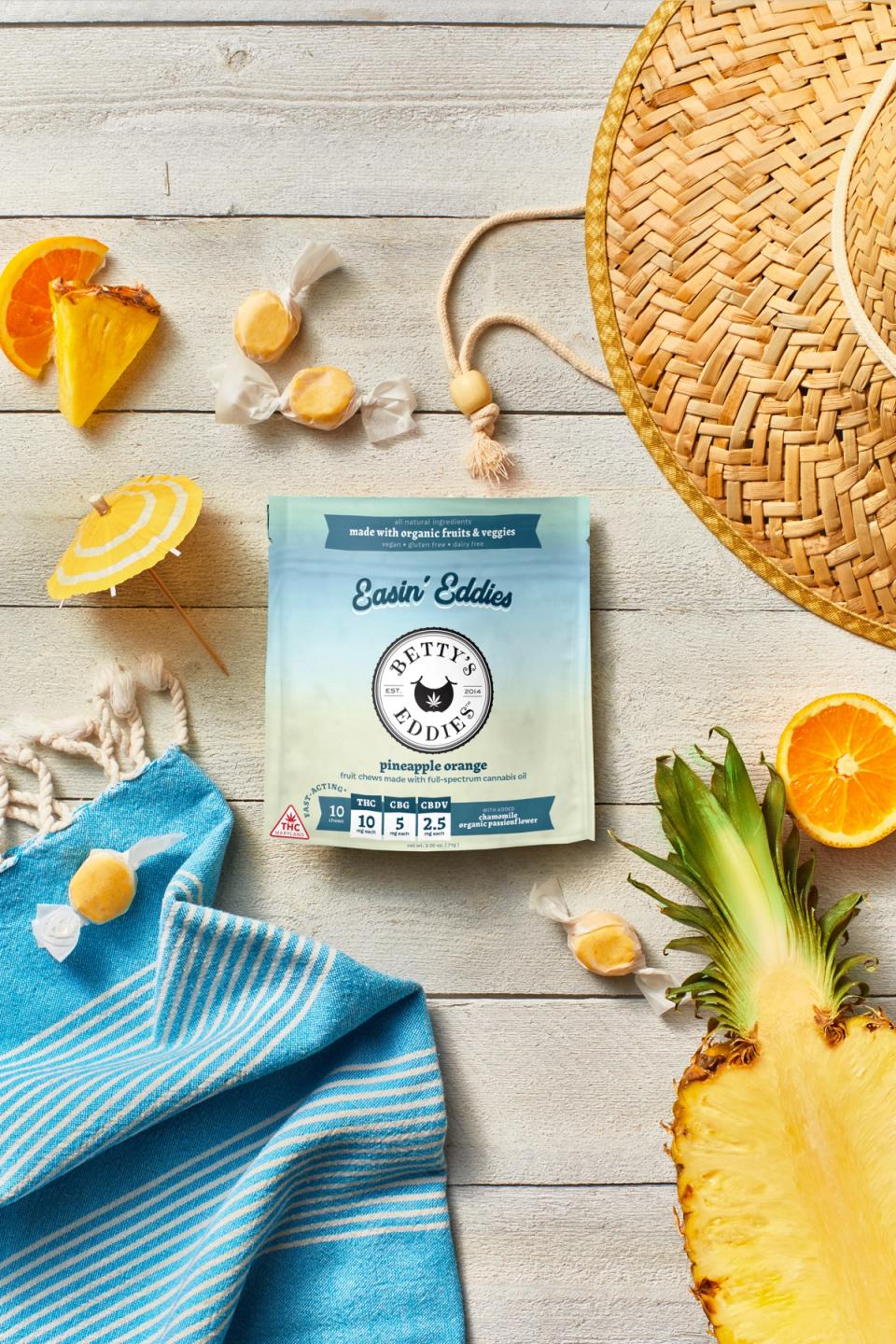 Betty's Eddies Cannabis Fruit Chews - Easin' Eddies Pineapple Orange