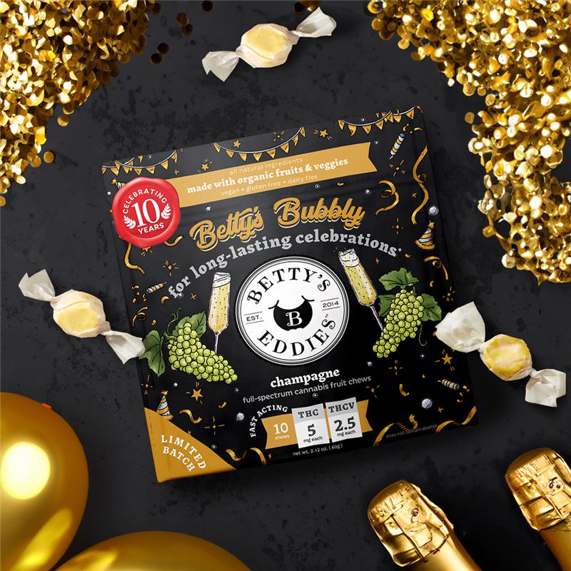 Betty's Eddies Cannabis Fruit Chews for Pain Relief Ache Away Eddies