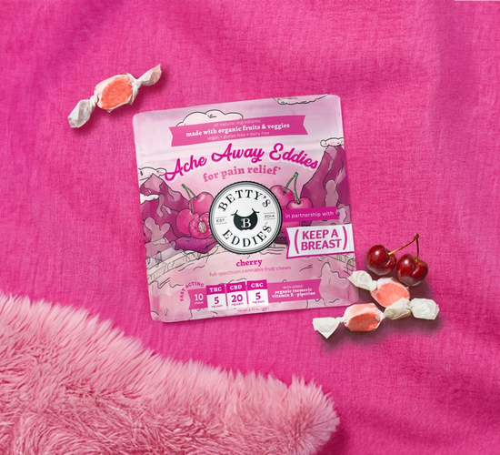 Betty's Eddies Cannabis Fruit Chews for Pain Relief Ache Away Eddies