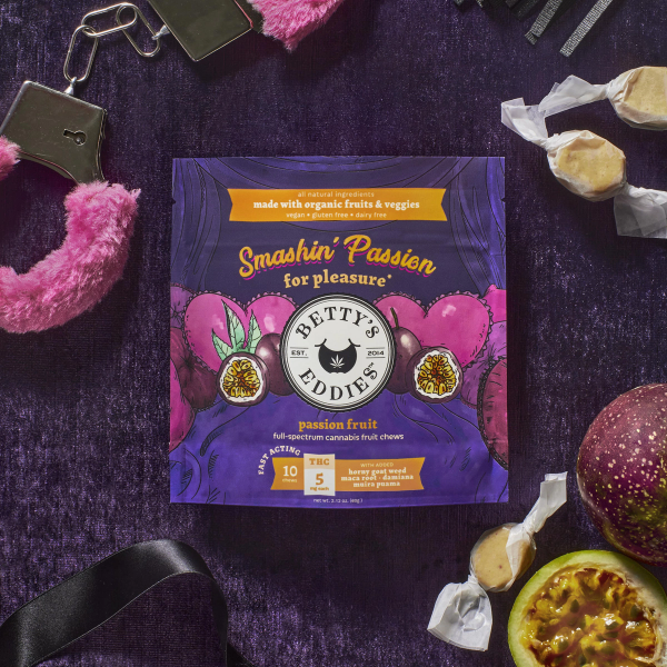 Betty's Eddies Cannabis Fruit Chews for Pleasure with Aphrodisiacs