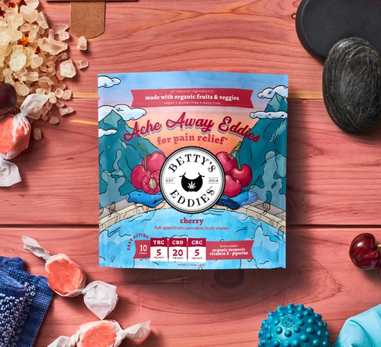 Betty's Eddies Cannabis Fruit Chews for Pain Relief Ache Away Eddies