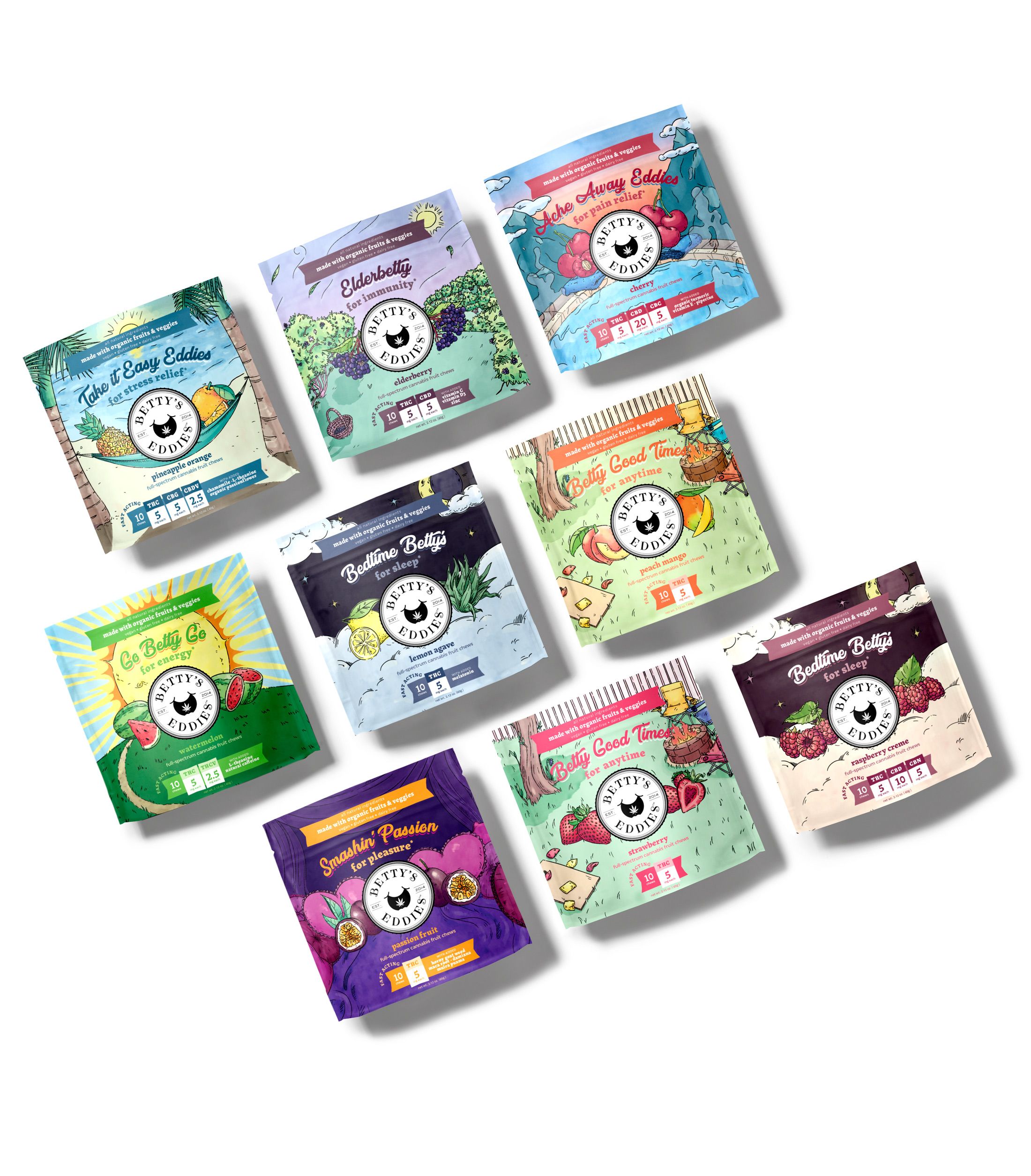 Betty's Eddies Cannabis Fruit Chews for Relaxation