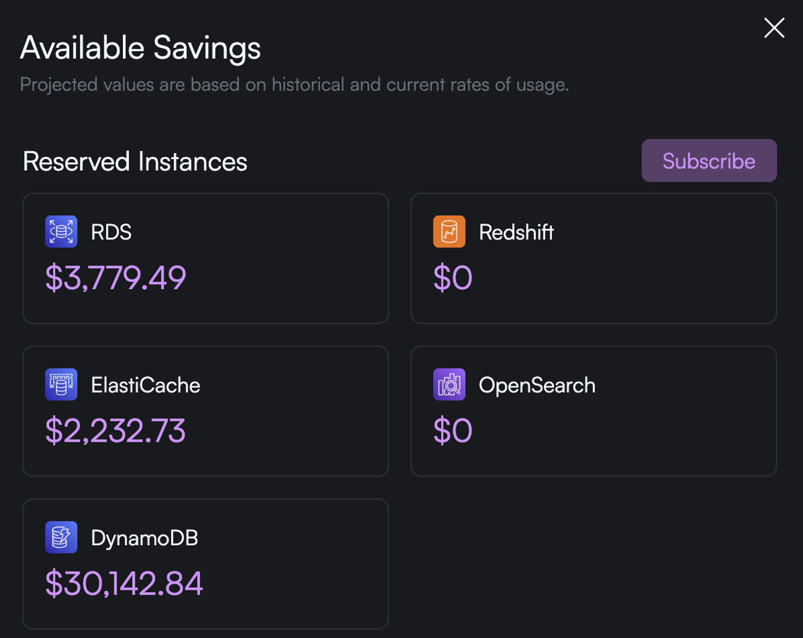 The available savings tab inside the North app. 