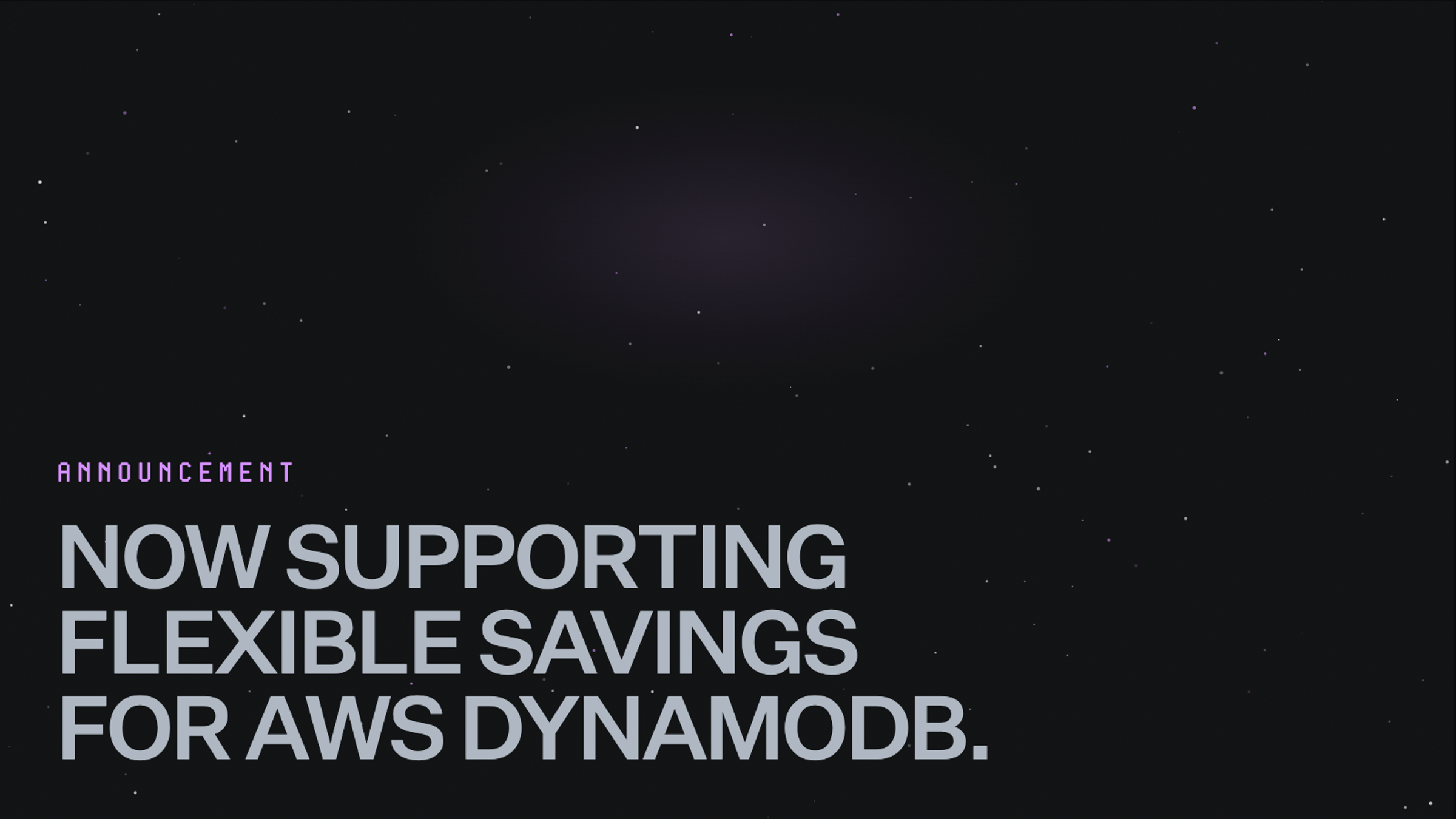 North.cloud supports flexible savings for AWS DynamoDB. 