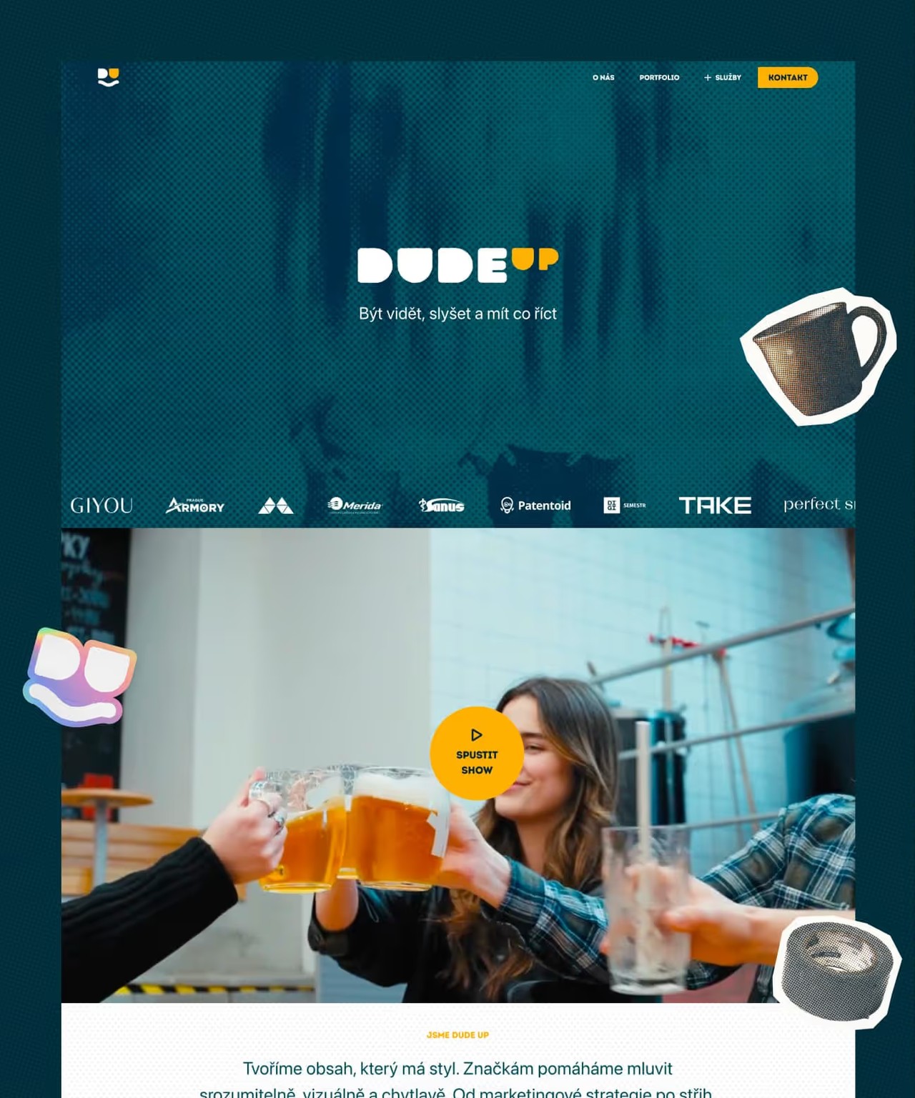 Dudeup - webdesign a Webflow vývoj pro kreativní reklamní agenturu