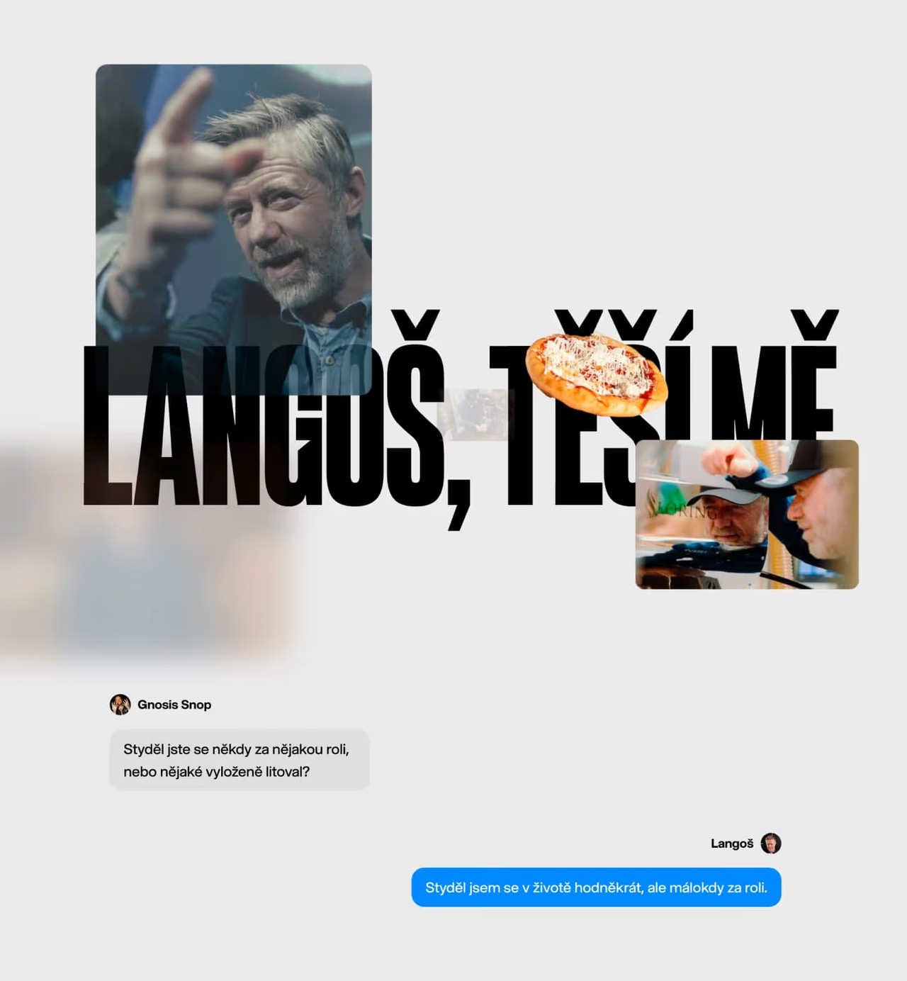 Jiří Langmajer web - Webflow vývoj s GSAP animacemi pro českého herce a dobrodruha