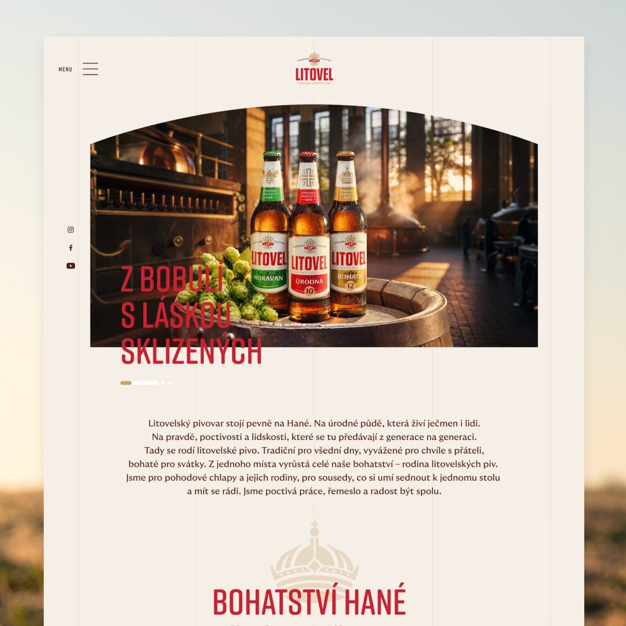 Litovel – Webflow development for a traditional Moravian brewery