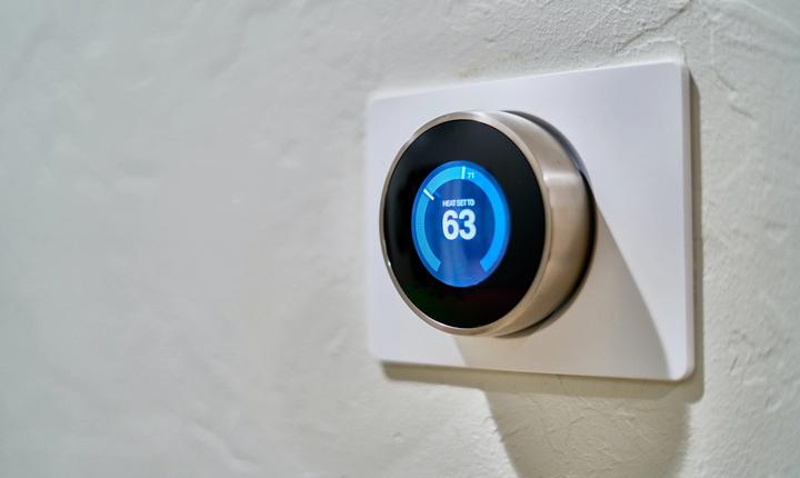 image of thermostat on a wall