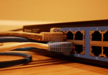 image of router with Ethernet cables