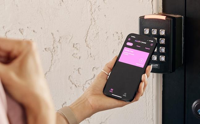 Person uses SmartRent access control to enter community pool