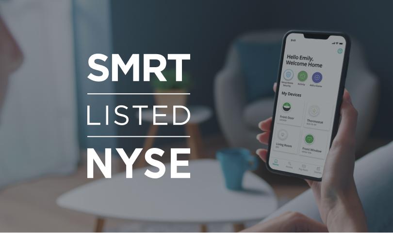 Resident app on smartphone with SMRT NYSE listed logo