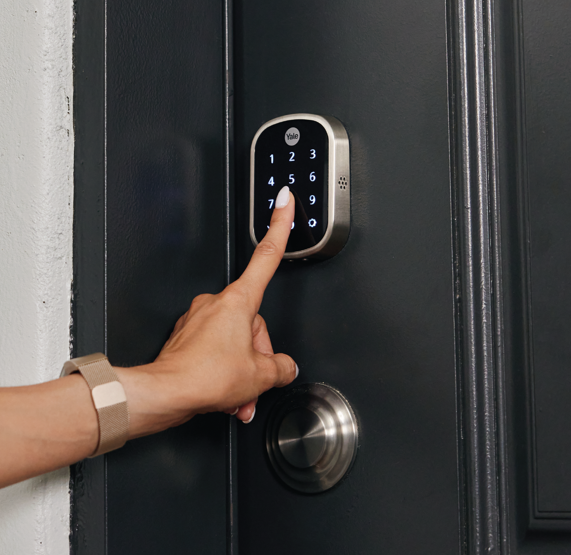 Person unlocks a Smart Lock using their access code
