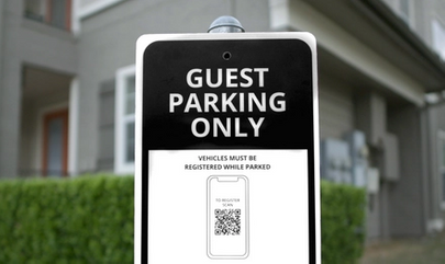 image of smartrent guest parking sign in front of property