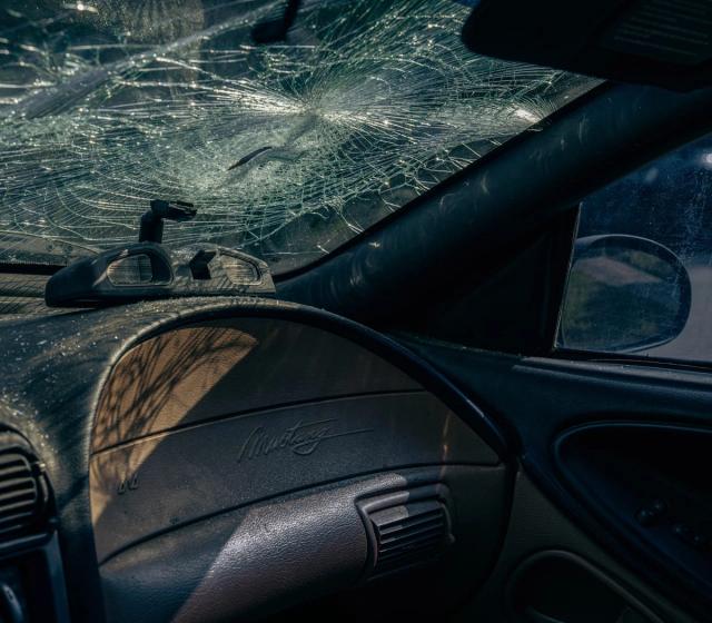 Interior of a donated vehicle
