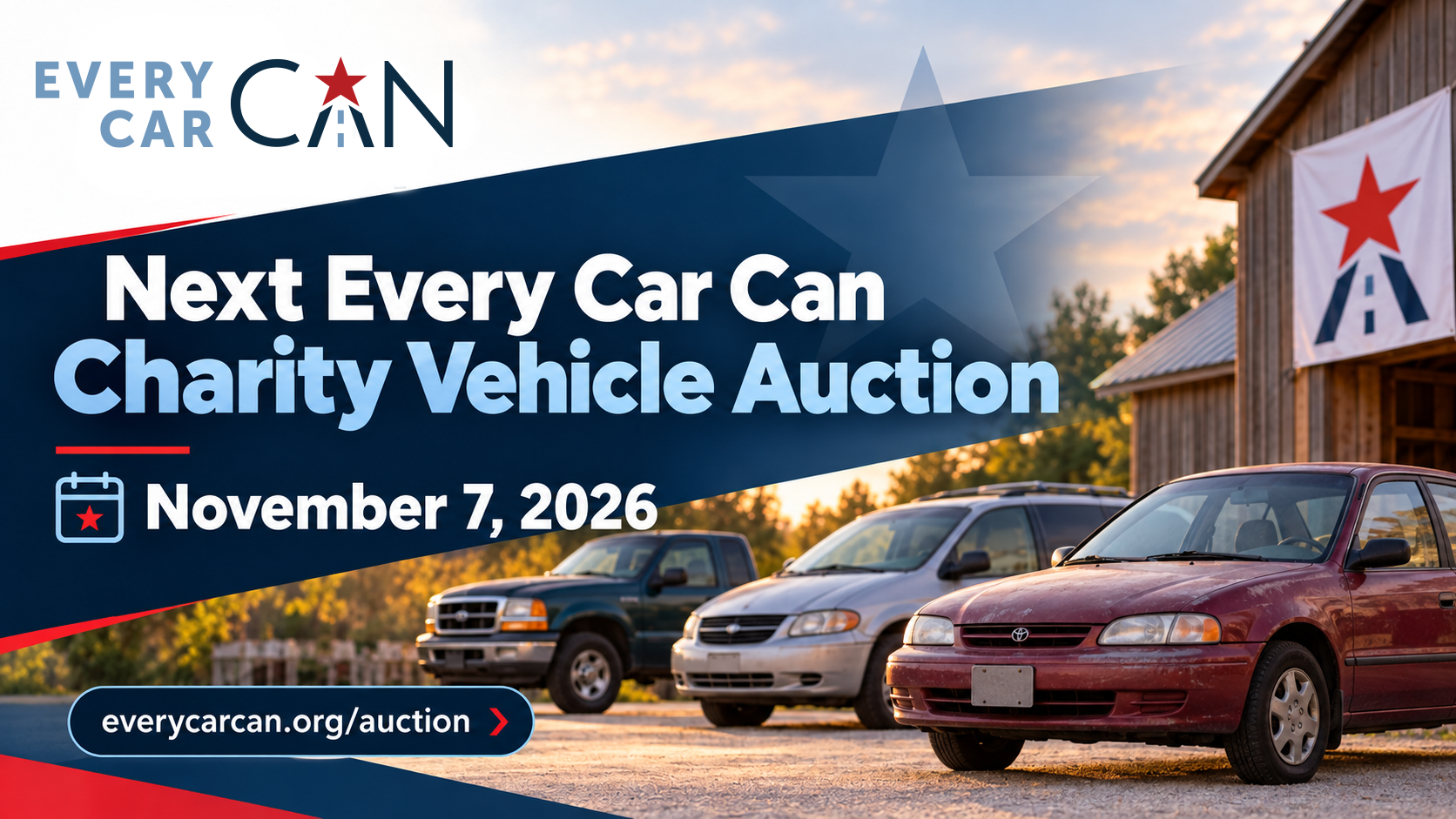 Next Every Car Can Charity Vehicle Auction: November 7, 2026