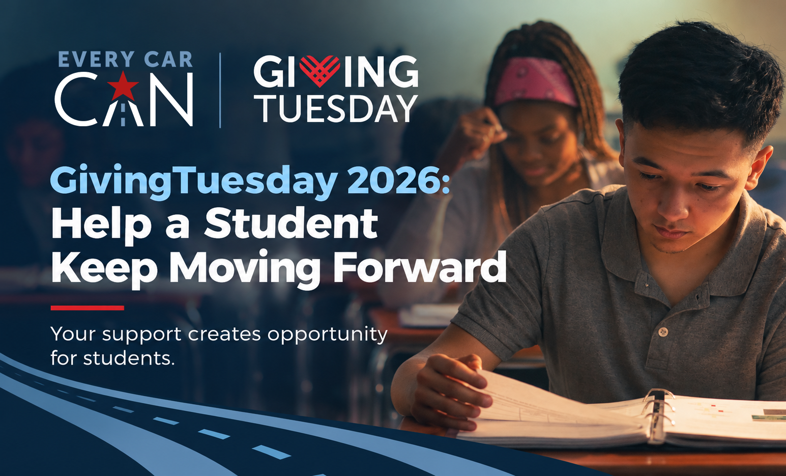 GivingTuesday 2026 Is Coming: Help a Student Keep Moving Forward