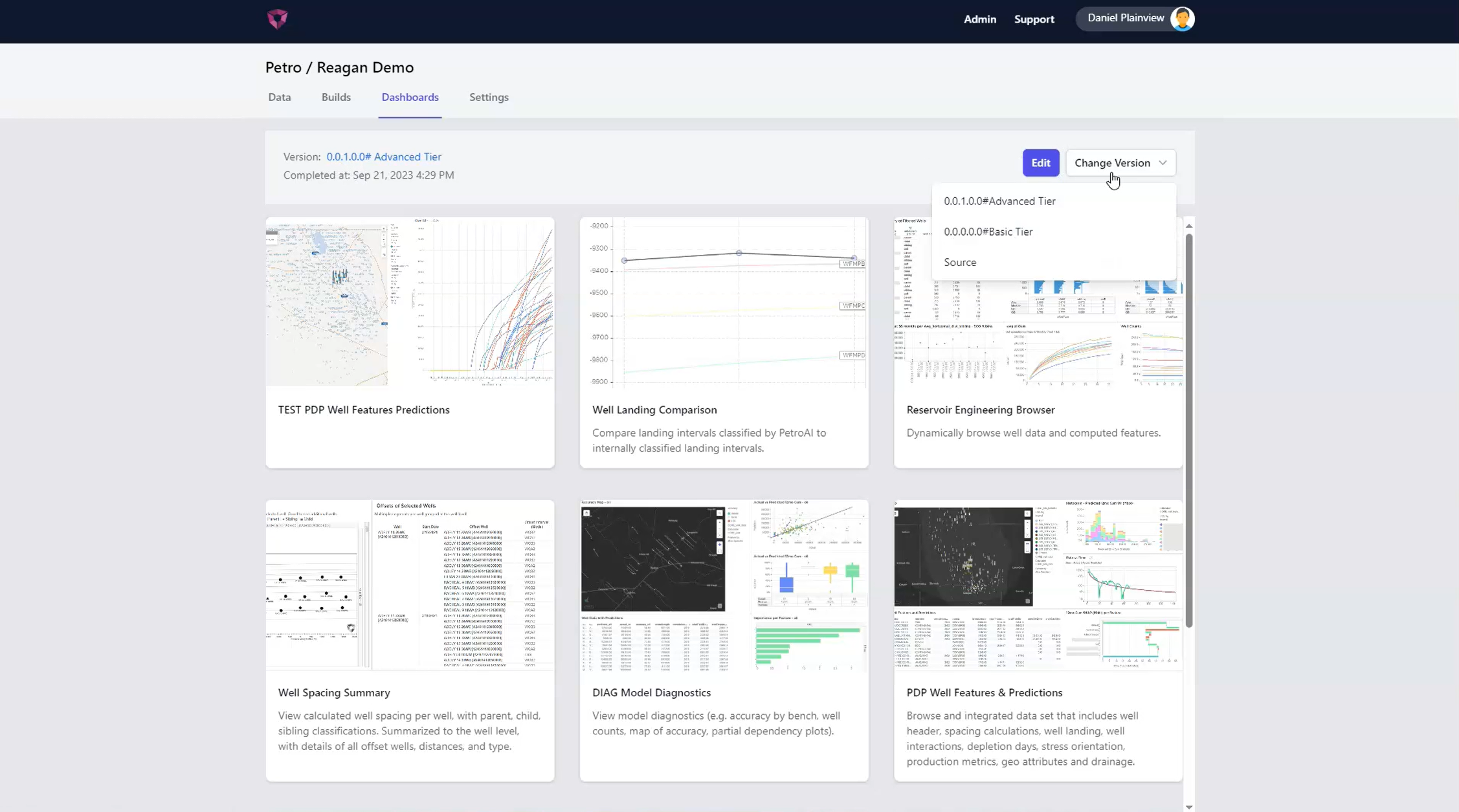 Navigating Builds and Dashboards