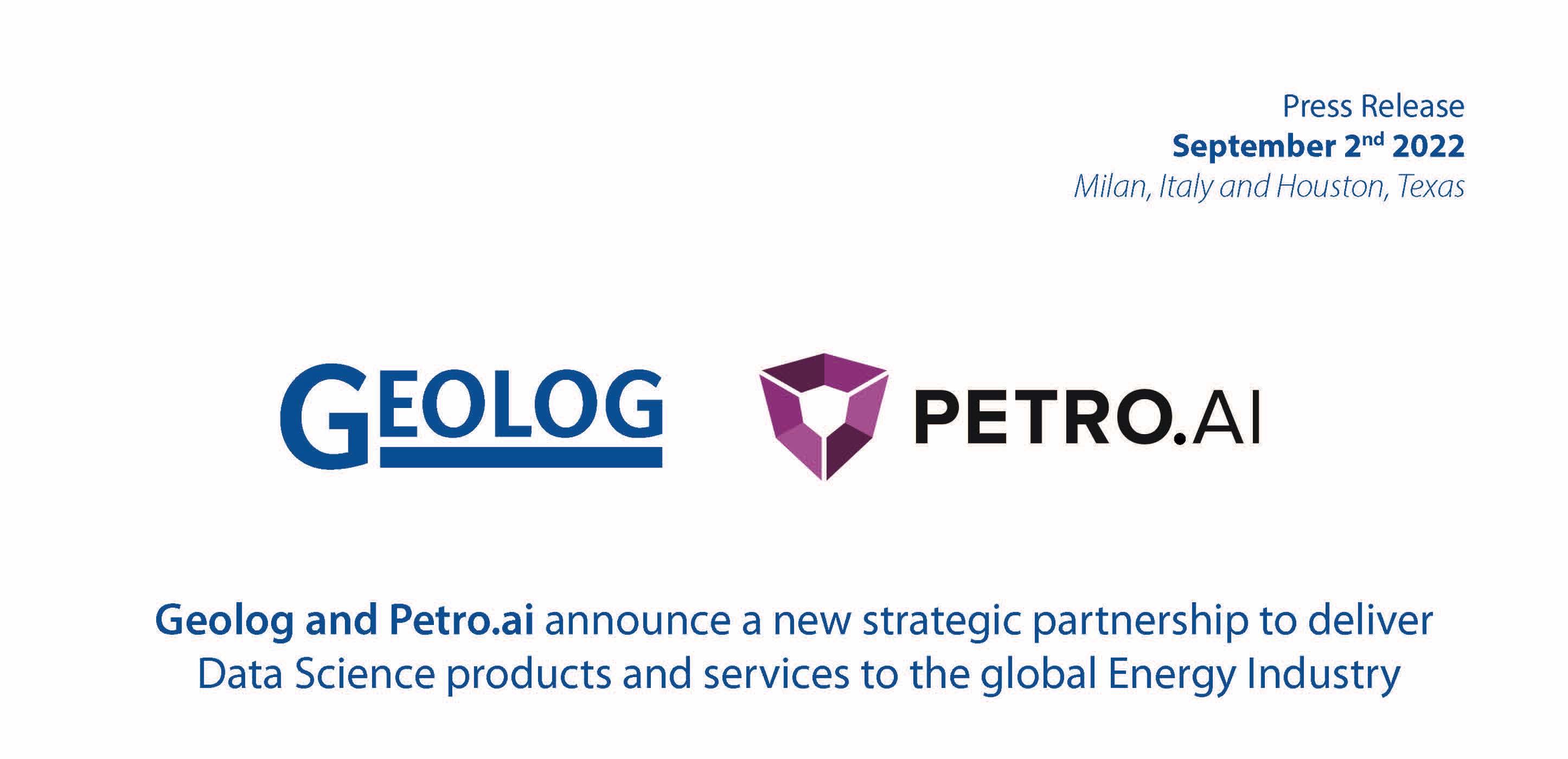 Geolog & Petro.ai announce a new strategic partnership
