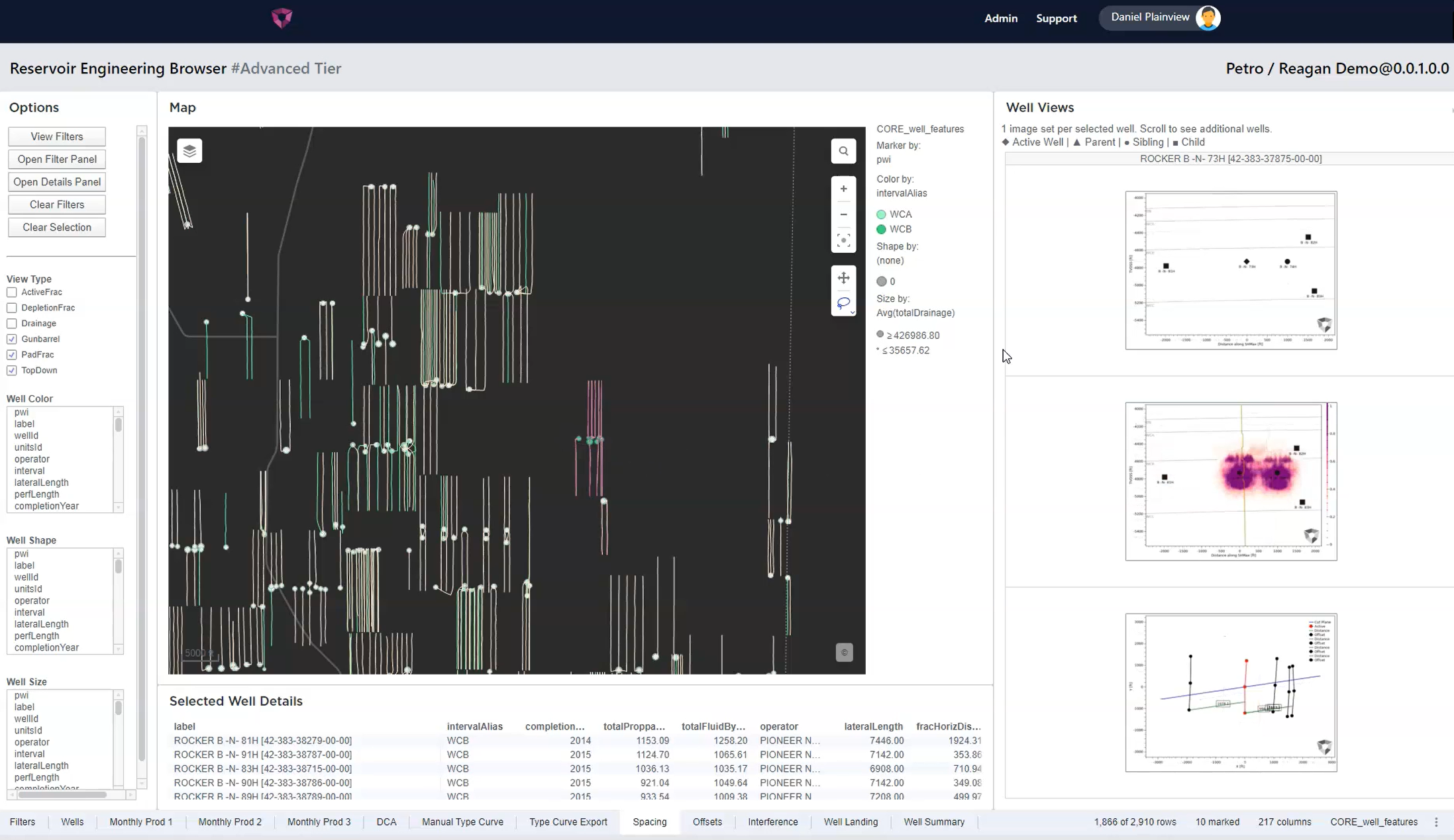 Evaluate Well Landings with Internal Structure