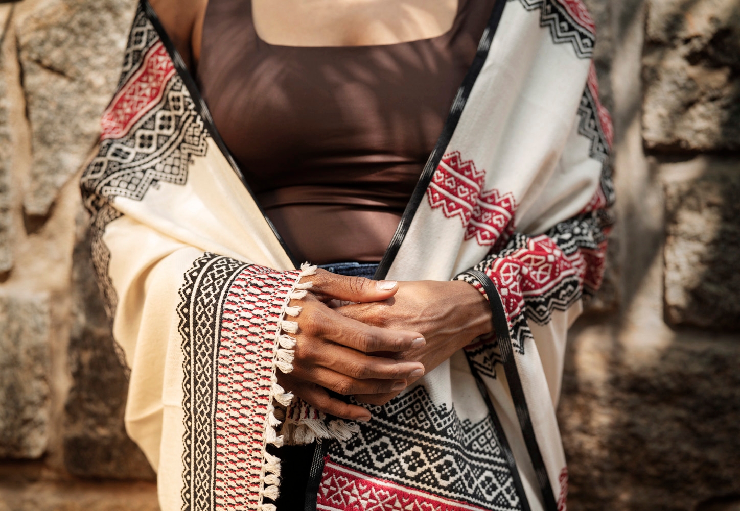 Richly Embroided Shawls