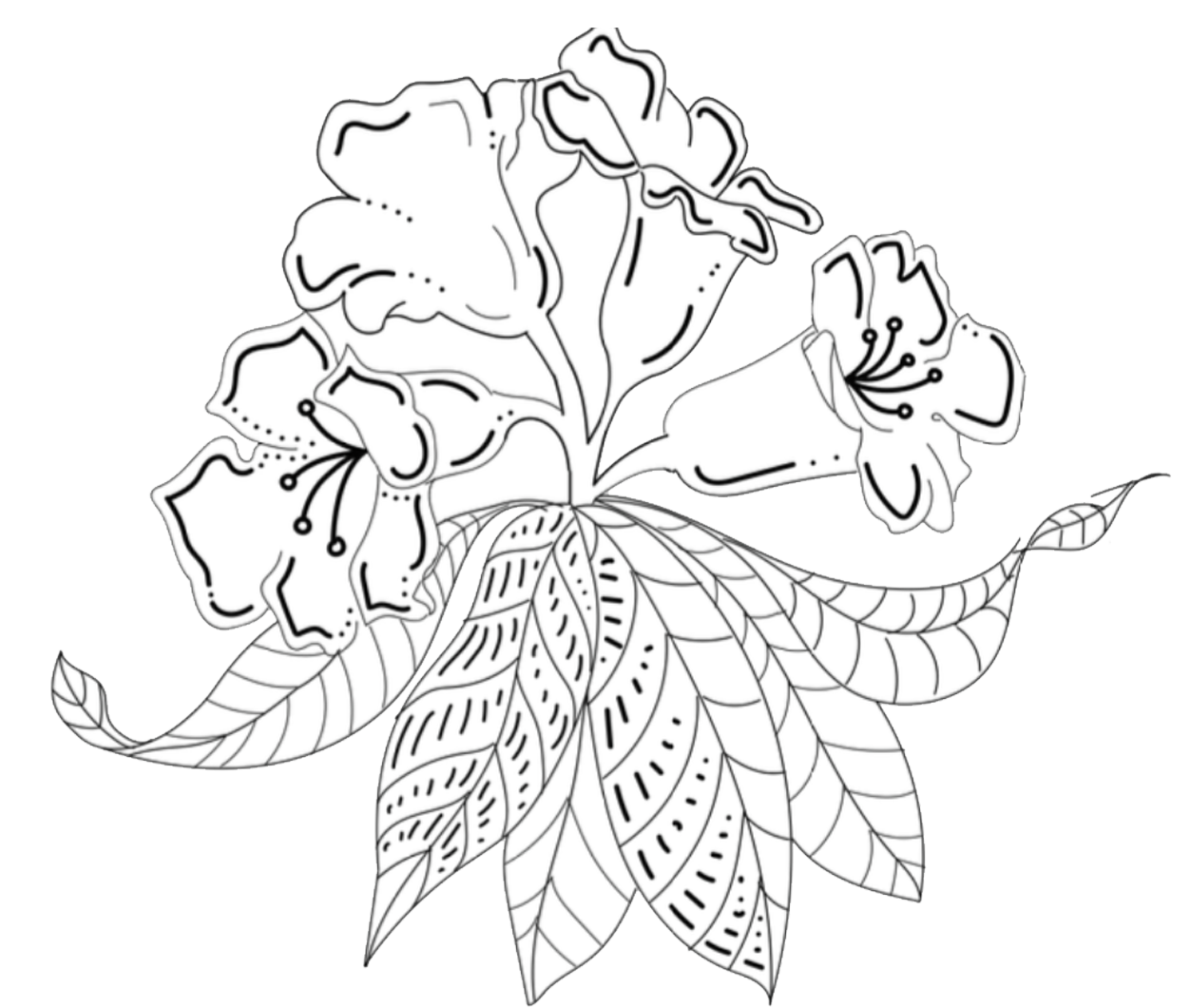 Block printed in Jaipur, Toda-embroidered in the Nilgiris. The rhododendron arboreum, in fine linen.