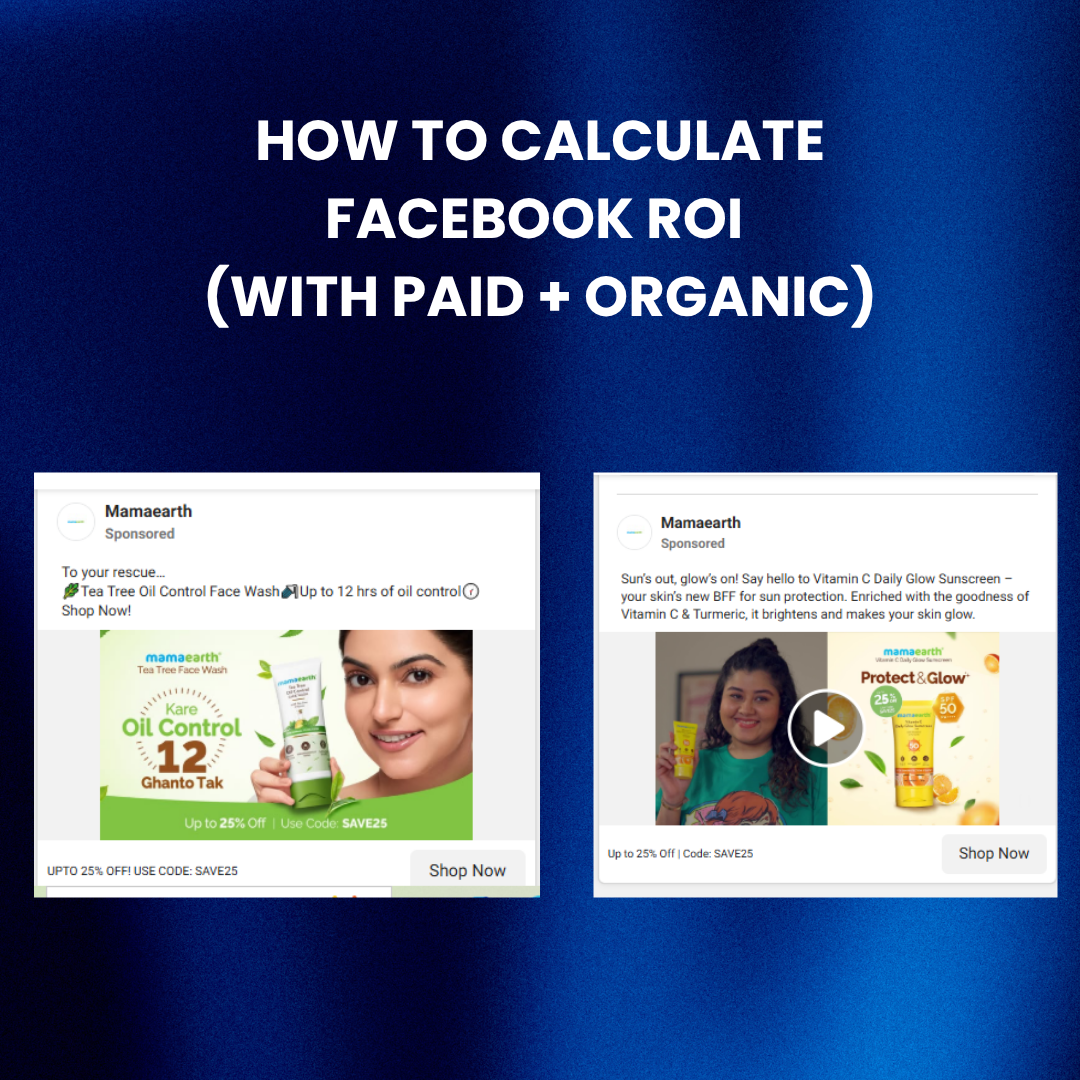 Festive-themed Facebook ad showing a skincare product by a direct-to-consumer brand.