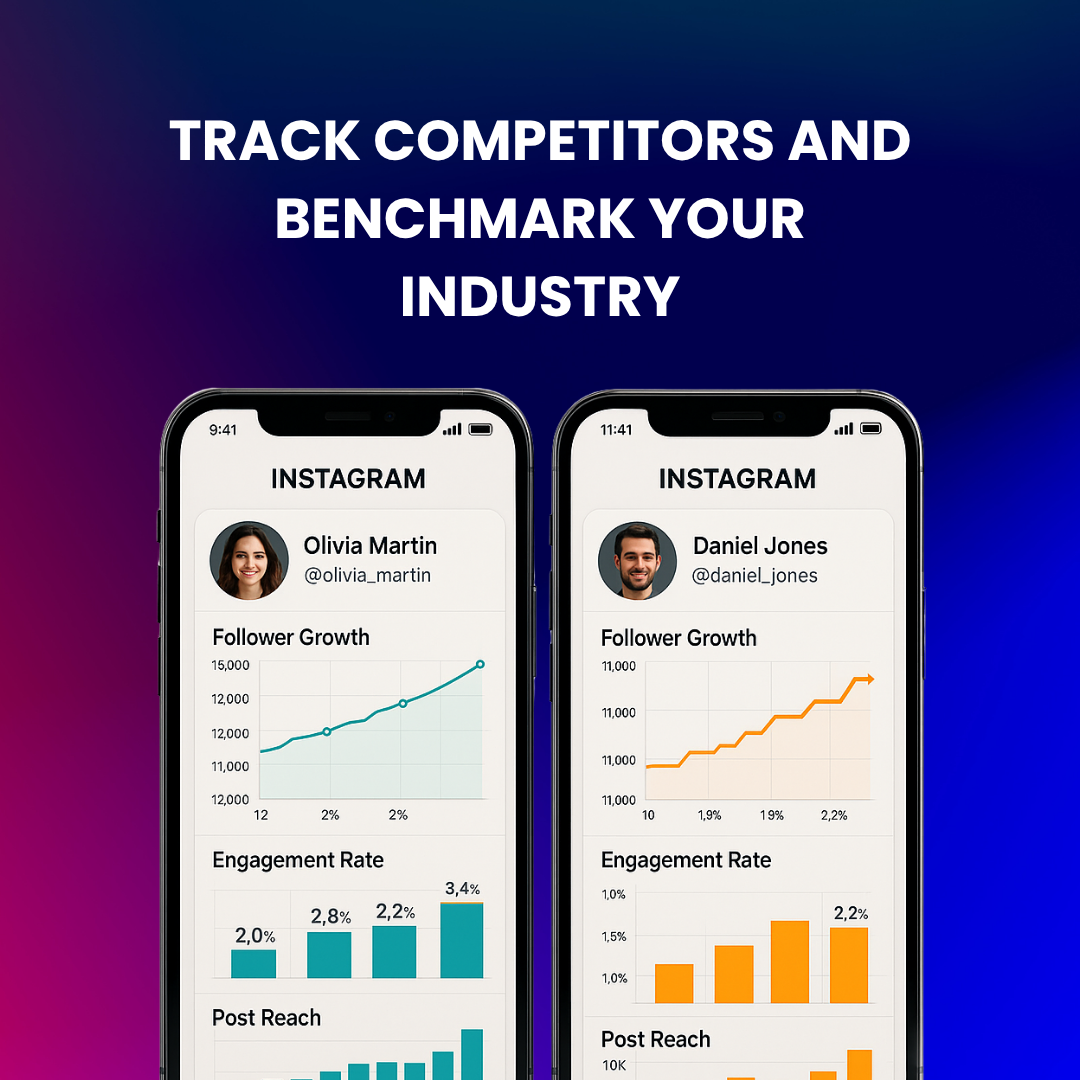 Instagram account comparison analytics