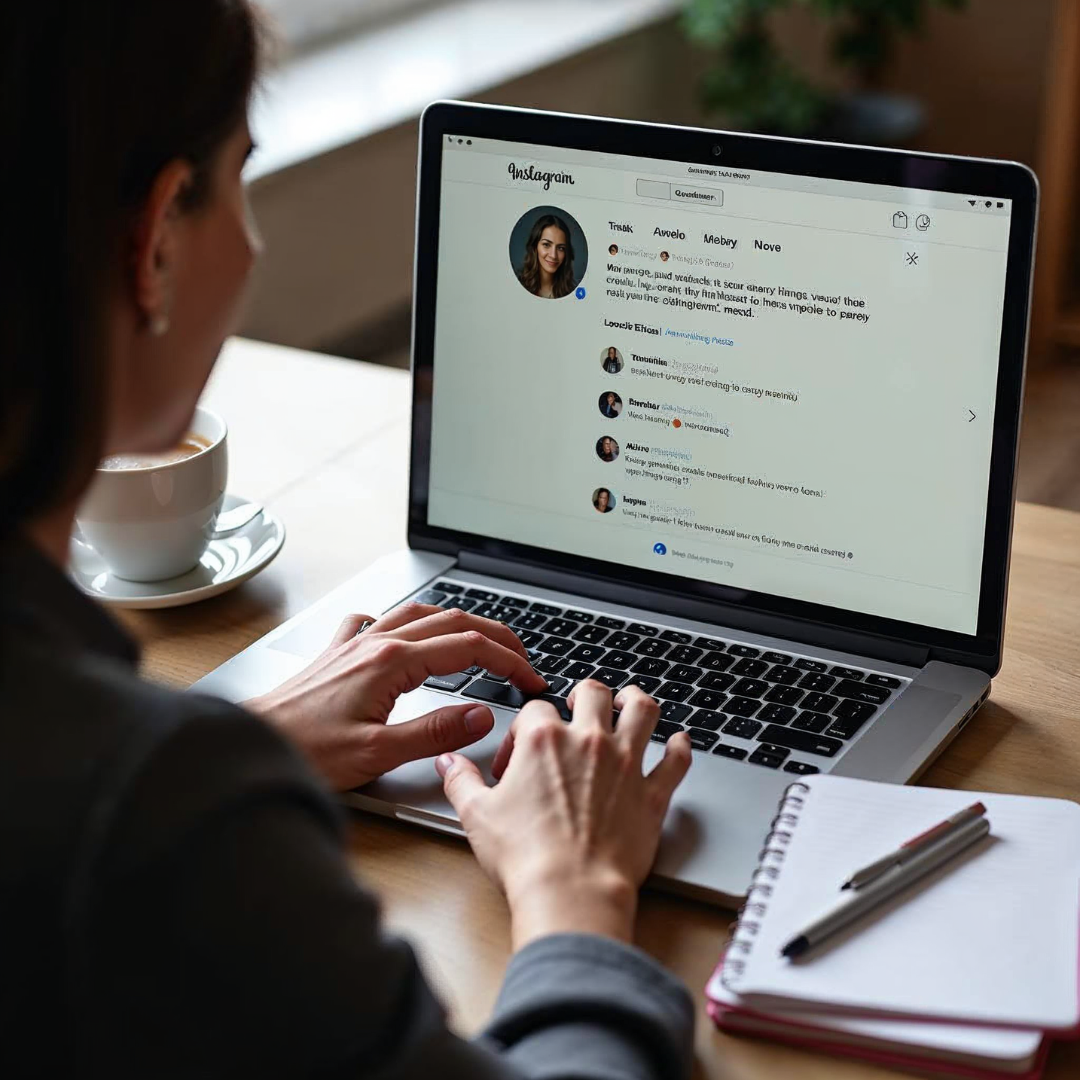 A brand’s social media manager replying to comments on a Instagram video, fostering community engagement and brand loyalty.