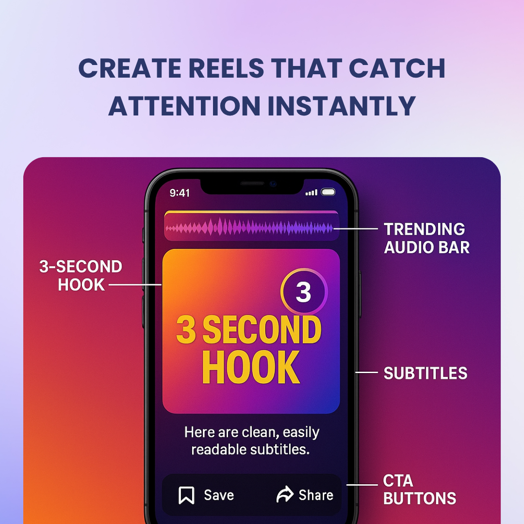 A step-by-step visual guide to structuring a high-performing Instagram Reel.
