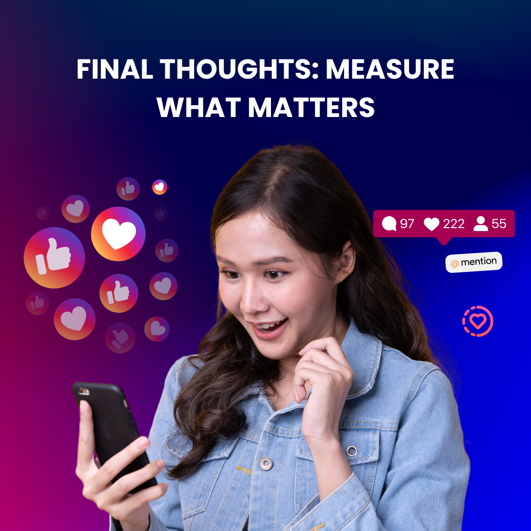 A creator smiling while viewing a growth chart on their phone.
