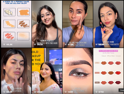 Sugar Cosmetics' Instagram