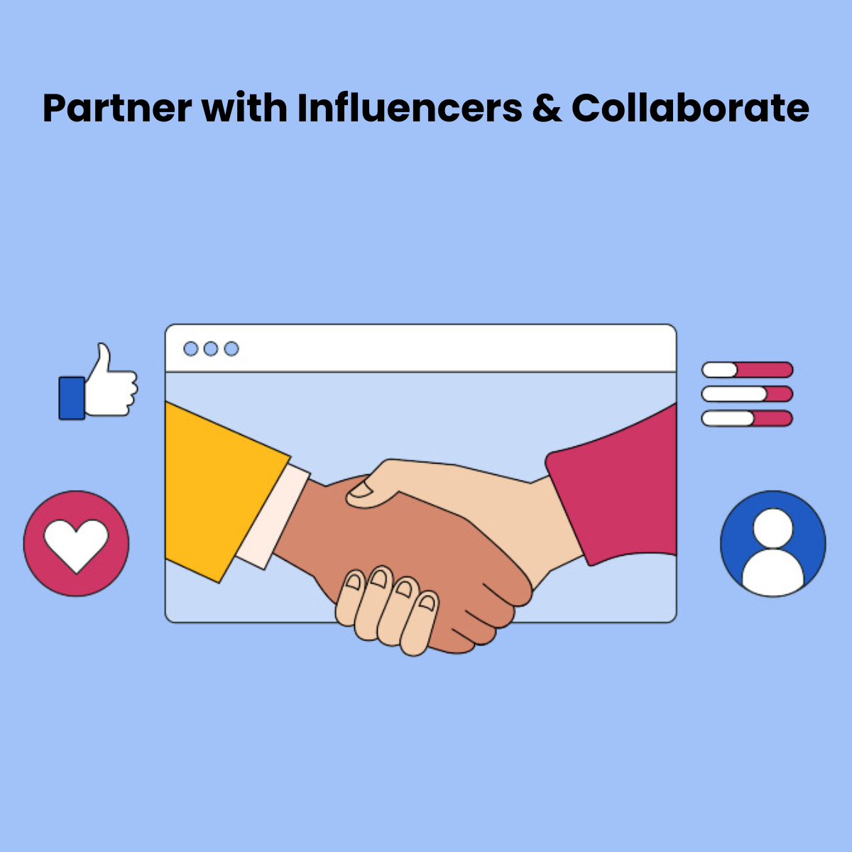 Visuals of influencer collaborations