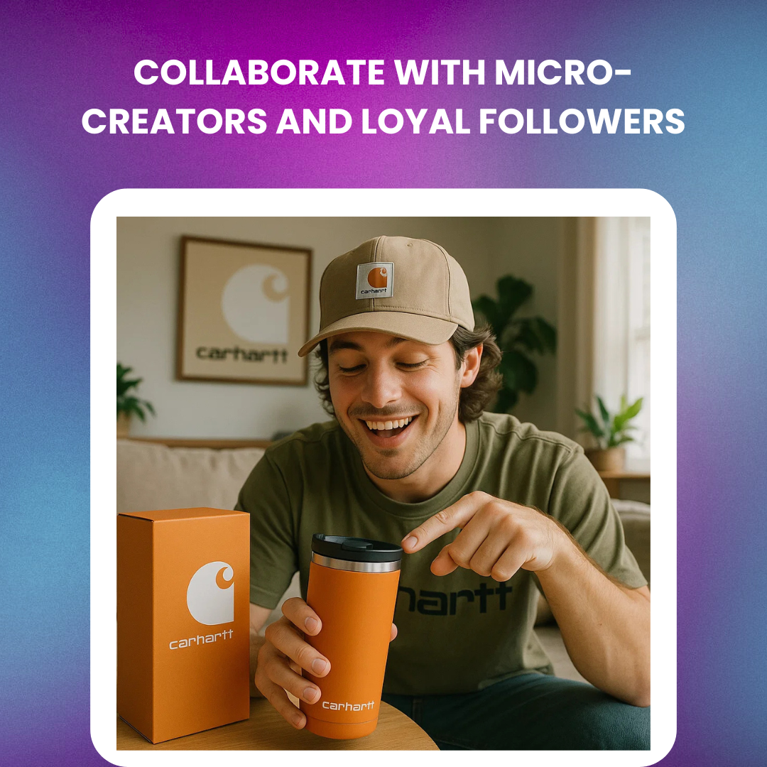 A co-branded Reel featuring a creator and the brand together in a casual video.