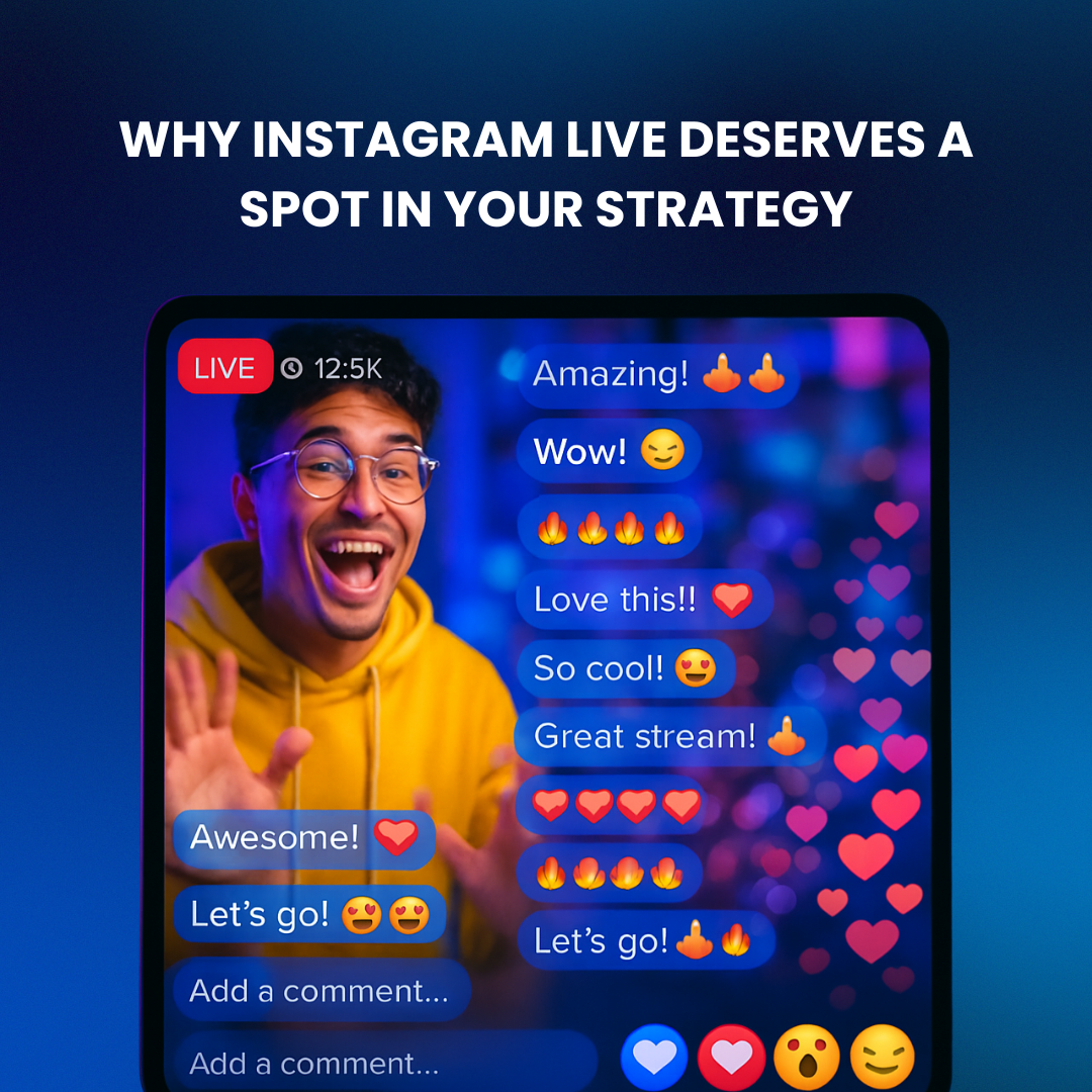 Instagram Live session with high audience interaction through real-time comments and emoji reactions
