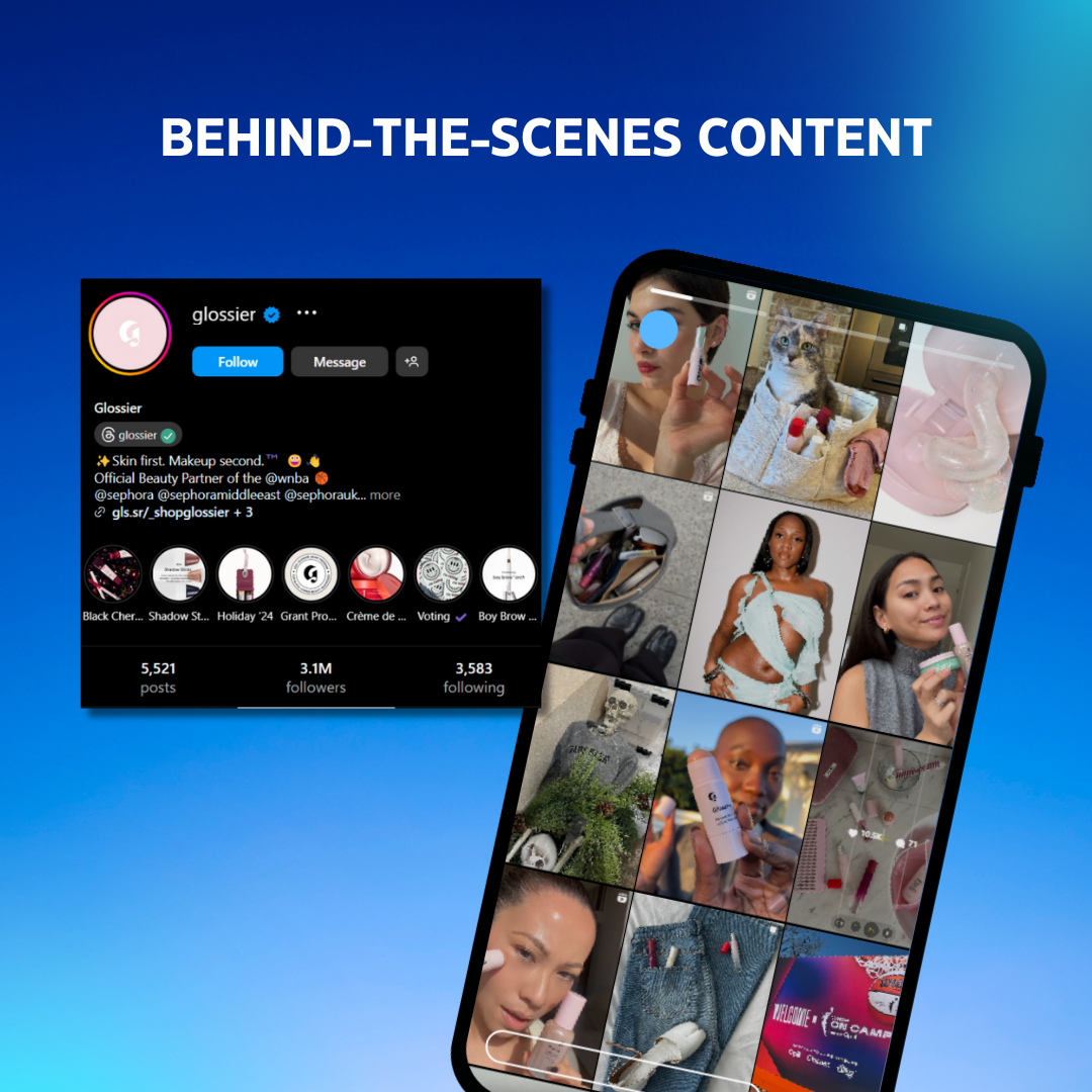 Screenshot of Glossier’s Instagram feed