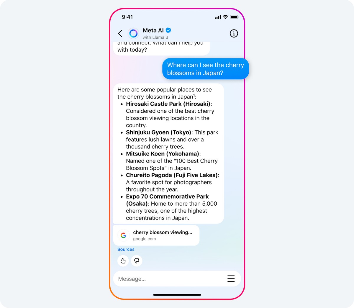 Mobile using latest Llama model to ease the growth process