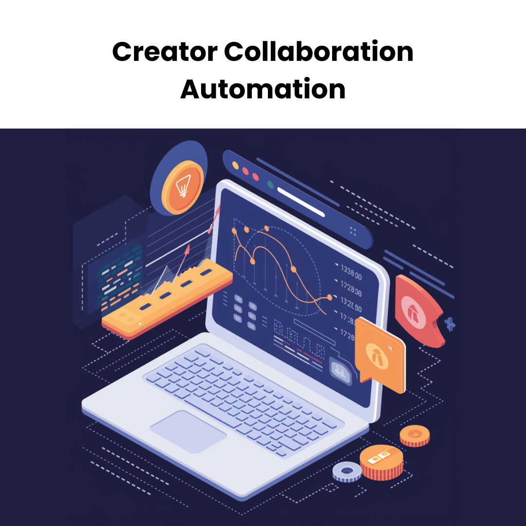 A digital dashboard featuring automated influencer partnerships, with real-time data on content performance, engagement, and ROI tracking for various creators.