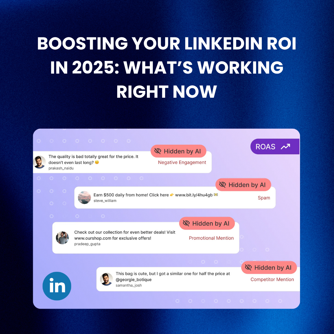 AI-powered LinkedIn comment moderation tool in use.