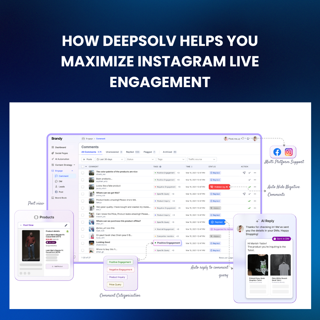 Graphic listing common Instagram Live mistakes such as poor planning and no repurposing