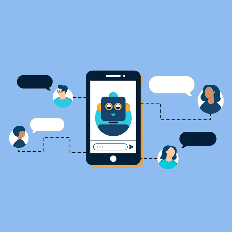 A customer support scenario showing a chatbot handling queries on day 1 and a human agent providing follow-up support on day 4.