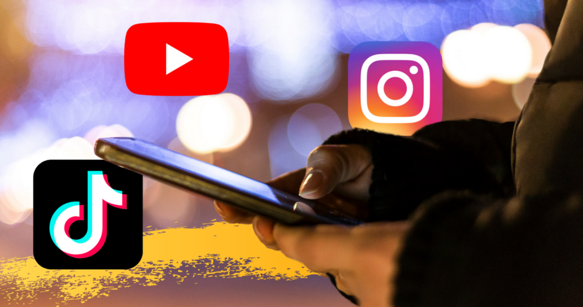 Illustration of three interconnected devices displaying TikTok, YouTube, and Instagram interfaces, symbolizing a cohesive multi-platform strategy.